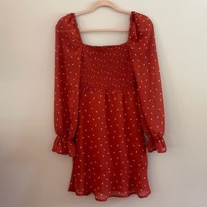 Blue Rain Orange Floral Dress